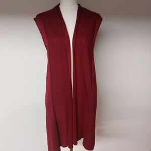 Joseph A. Burgundy Long Knit Sweater Vest